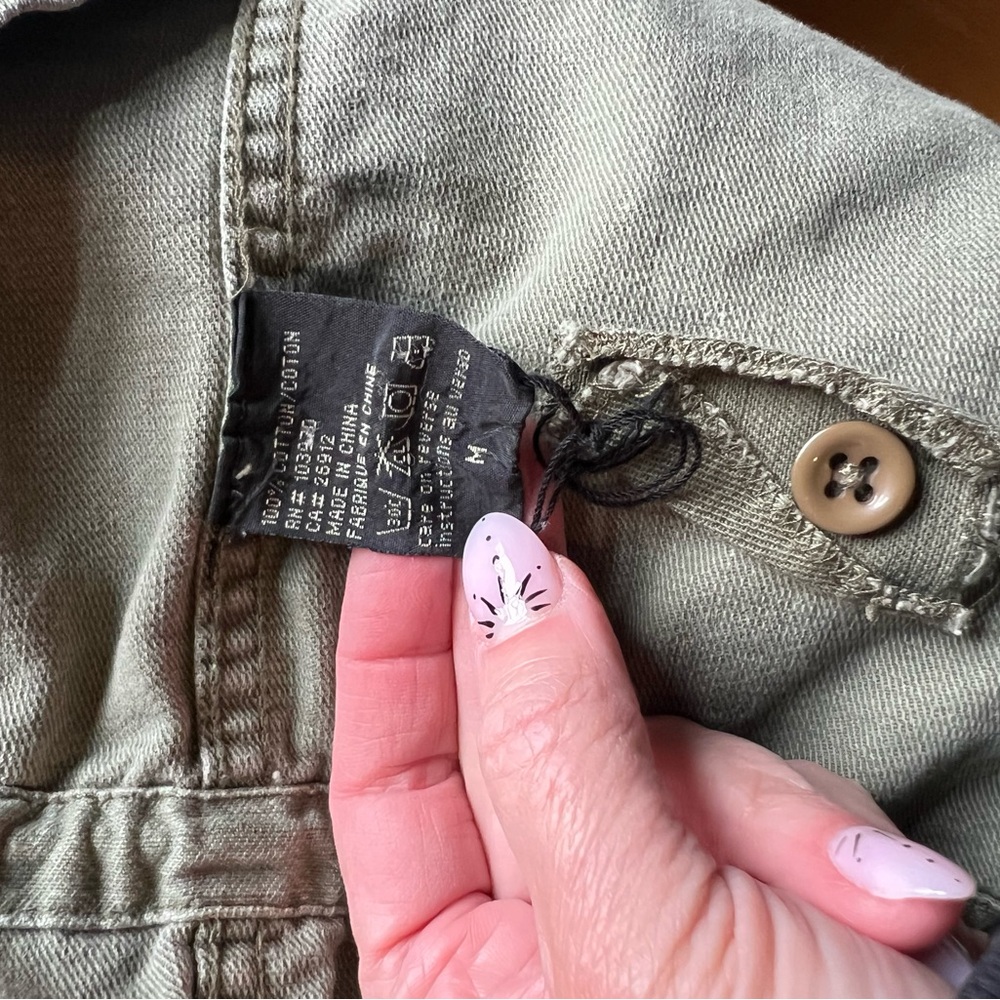 Obey Propaganda Utility Shirt Jacket Olive Green Button Front Military Style - Picture 14 of 14